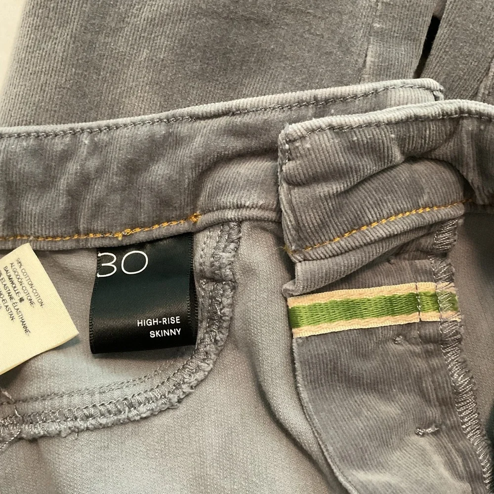 Pilcro High Rise Skinny Corduroy Pants‎ Gray
